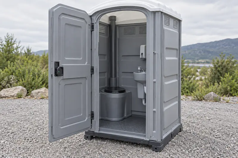Upgraded portable restroom cabin